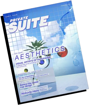 Out Now U2013 Issue 12 Aesthetics Private Suite Magazine Vertical Png Vaporwave Logo