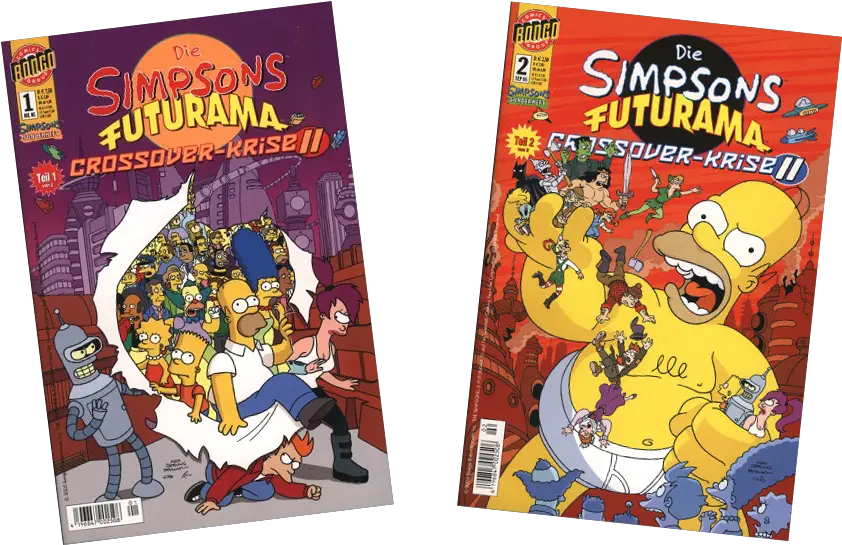 Download The Simpsons Futurama Crossover Crisis Ii German Simpsons Futurama Crossover Crisis Ii Png Simpsons Logo Png