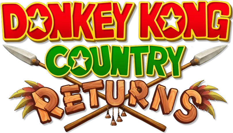 Donkey Kong Donkey Kong Country Returns Logo Transparent Png Donkey Kong Country Logo