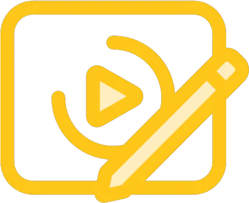Edit Video Player Tools Video Yellow Icon Png Video Editing Icon Png
