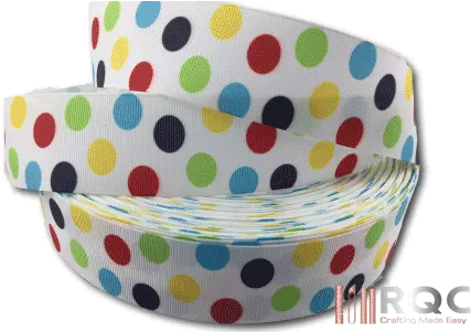 Red Blue Yellow And Green Polka Dot Grosgrain Ribbon Rqc Polka Dot Png Polka Dot Pattern Png