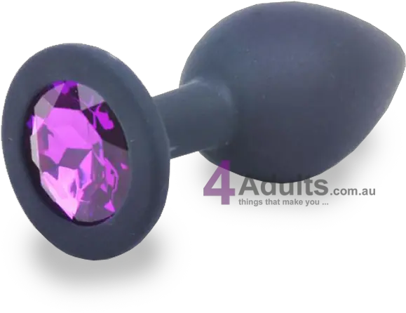 Black Silicone Anal Plug W Purple Diamond By Daytona Buy Body Jewelry Png Purple Diamond Png
