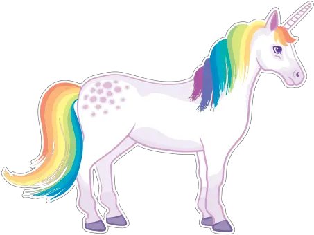 Printed Vinyl Cute Unicorn Right Stickers Factory Mane Png Cute Unicorn Png