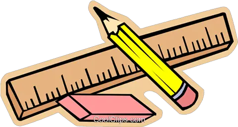 Download Ruler Pencil And Eraser Royalty Free Vector Clip 1 3 In Inches Png Ruler Clipart Png