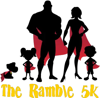 Louisville Bar Association Ramble 5k Park Closure Notice Superhero Family Silhouette Png Superhero Silhouette Png