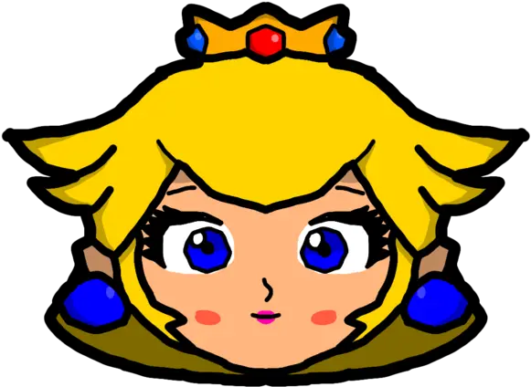 Princess Peach Mario Party 2 Ver Redrawn By John The Mario Clip Art Png Mario Face Png