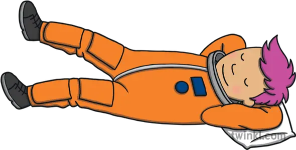 Astronaut Sleeping Pillow Relax Space Exploration Movement Astronaut Sleeping In Space Cartoon Png Astronaut Clipart Png