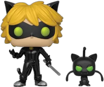 Cat Noir Funko Pop With Kwami Plagg Transparent Png Stickpng Funko Pop Cat Noir Gamora Transparent