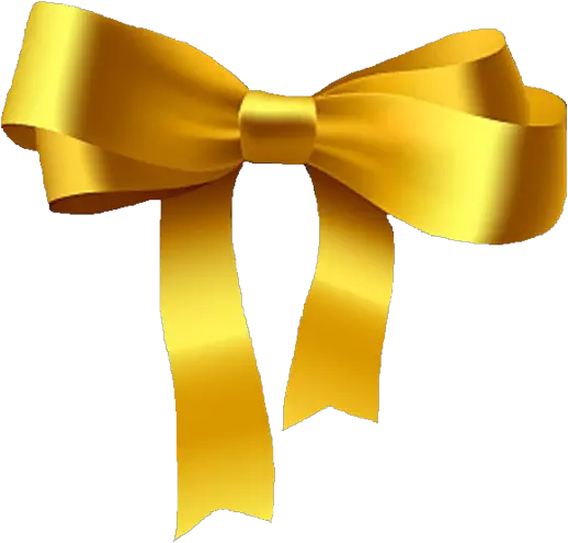 Download Yellow Bow Png Transparent Png Png Images Gold Ribbon Tie Png