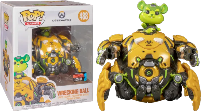 Overwatch Toxic Wrecking Ball 6 Super Sized 488 Pop Vinyl 2019 Fall Convention Exclusive Png Overwatch Scooter Icon