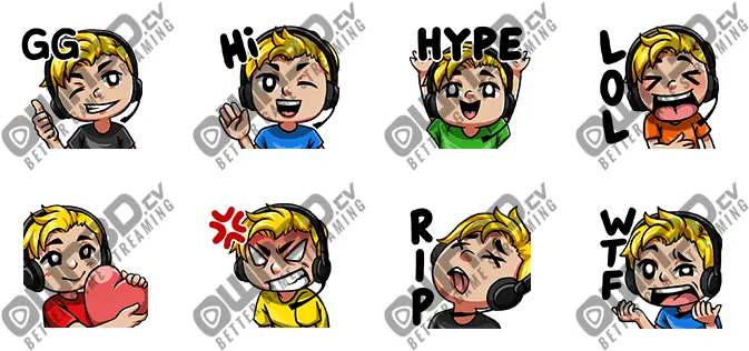 Ultimate Package Vintage Own3dtv Emotes Para Twitch Loiro Png Twitch Follower Icon