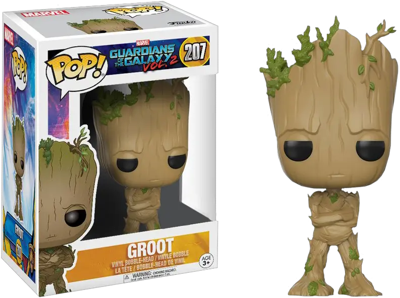 Funko Pop Guardians Of The Galaxy Vol 2 Adolescent Groot 207 Groot Funko Pop Marvel Png Guardians Of The Galaxy 2 Png