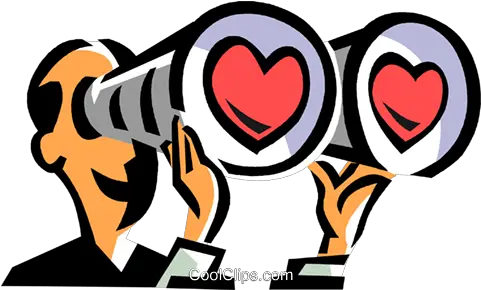 Man Looking Through Binoculars Royalty Free Vector Clip Art Man With Binoculars Clipart Png Binoculars Png