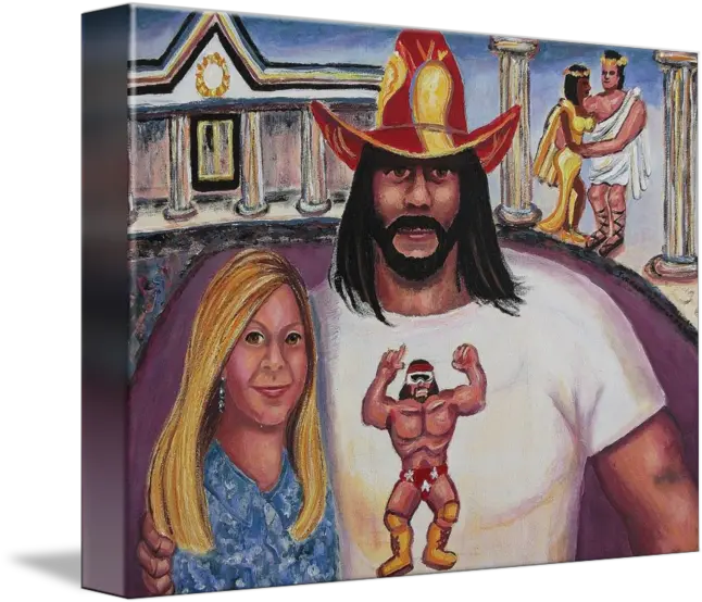 Randy Savage Wrestlemania Caesars Palace With By Suzanne Marie Leclair Macho Man Randy Savage Fan Art Png Randy Savage Png