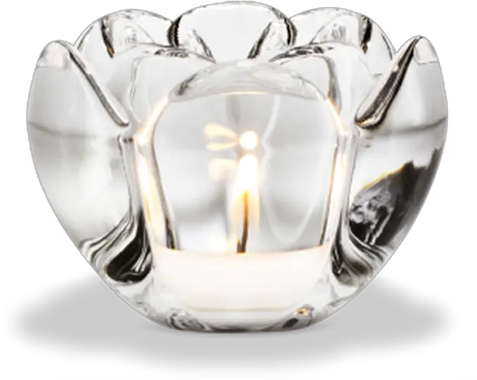 Lotus Tealight Holder Transparent 7 Cm U2013 Holmegaarddk Lighting Png Lotus Transparent