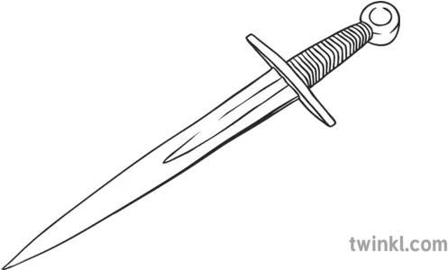 Knife History Dagger Weapon Secondary Bw Rgb Illustration Sword Png Dagger Transparent