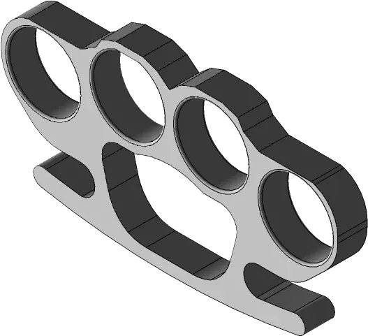 Brass Knuckles 3d Cad Model Library Grabcad Revolver Png Brass Knuckles Png