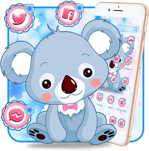 Download Kawaii Koala Themes Hd Wallpapers 3d Icons Free For Fondos De Pantalla Kawaii Y 3d Png Kawaii Youtube Icon