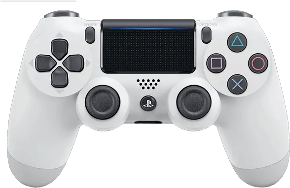New Playstation 4 Dualshock Wireless Controller White Controller Ps4 Png Playstation Logo Black And White