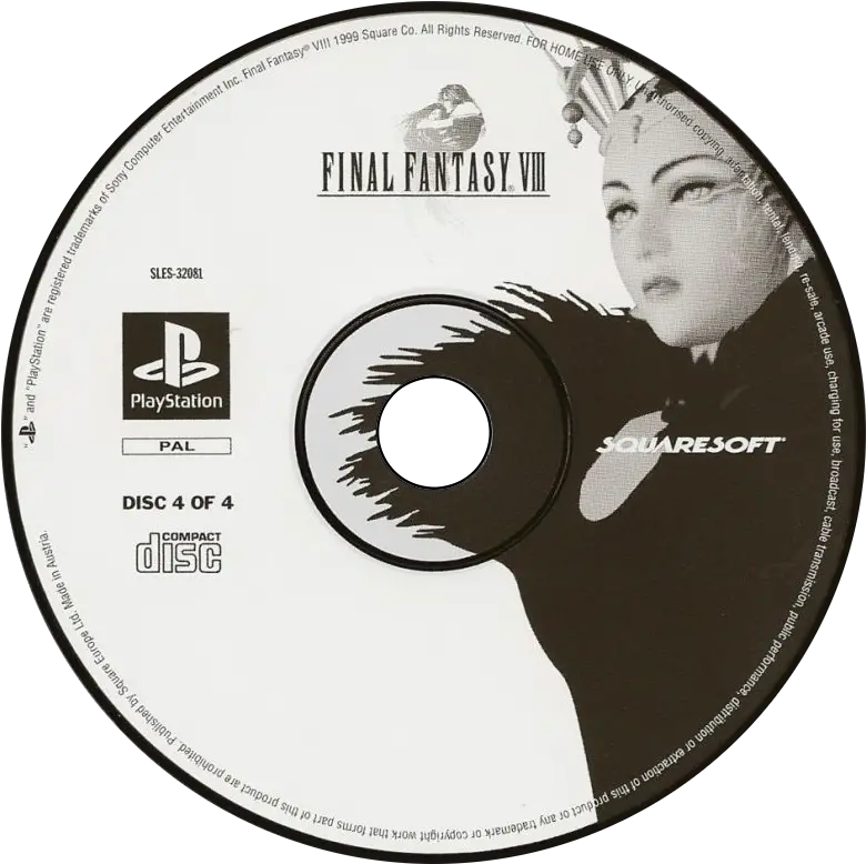 Final Fantasy Viii Details Launchbox Games Database Final Fantasy Viii Disc 4 Png Final Fantasy 8 Logo