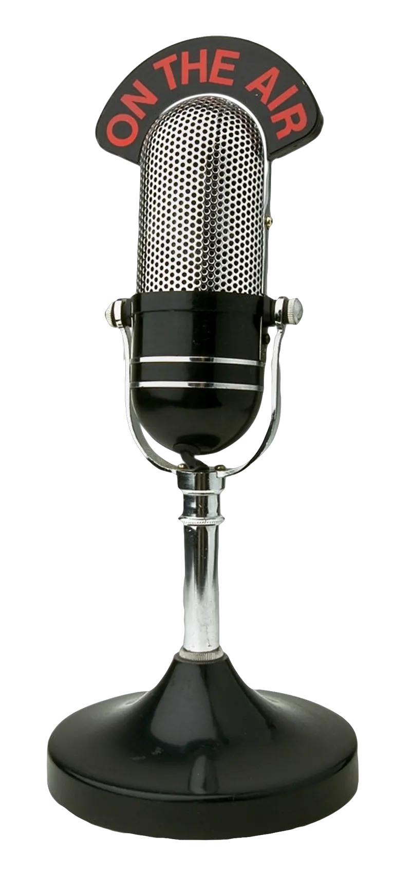 Gold Microphone With Stand Png