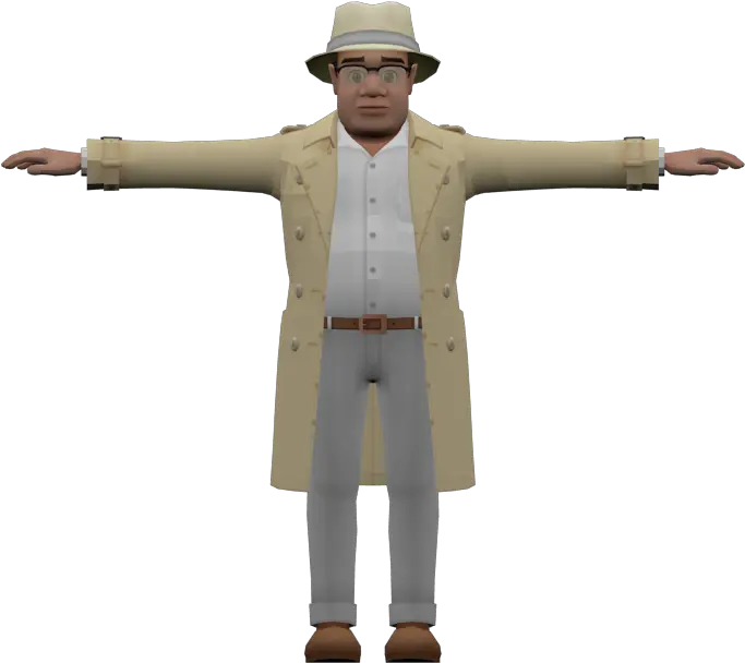 3ds Detective Pikachu Frank Holiday The Models Resource Figurine Png Detective Pikachu Png