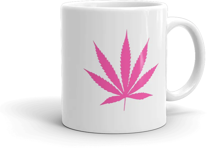 Pink Pot Leaf Mug Coffee Cup Png Pot Leaf Png