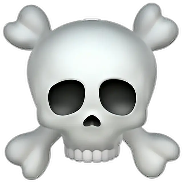 Skull Bones Emoji Emoticon Emojis Calavera Png Skull Emoji Transparent