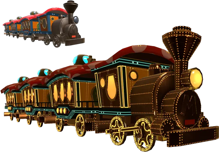 Wii U Mario Kart 8 Steam Train The Models Resource Mario Steam Train Png Steam Engine Icon