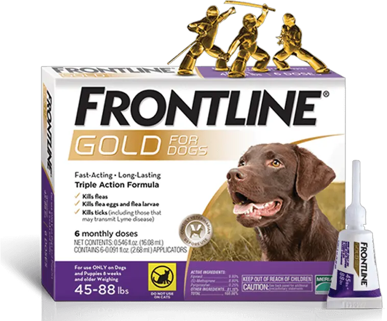 Triple Action Topical Flea U0026 Tick Treatment For Dogs Cats Frontline Gold For Dogs Png Dogs Transparent