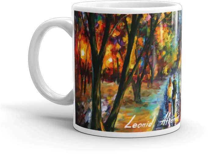 Coffe Mugs Dreams Come True Palette Knlfe Landscape Park Oil Painting On Canvas By Leonid Afremov Png Coffe Mug Png