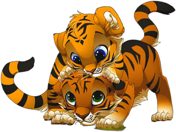 Cute Little Tigers Png Cartoon Clipart Tiger Cubs Clipart Tigers Png