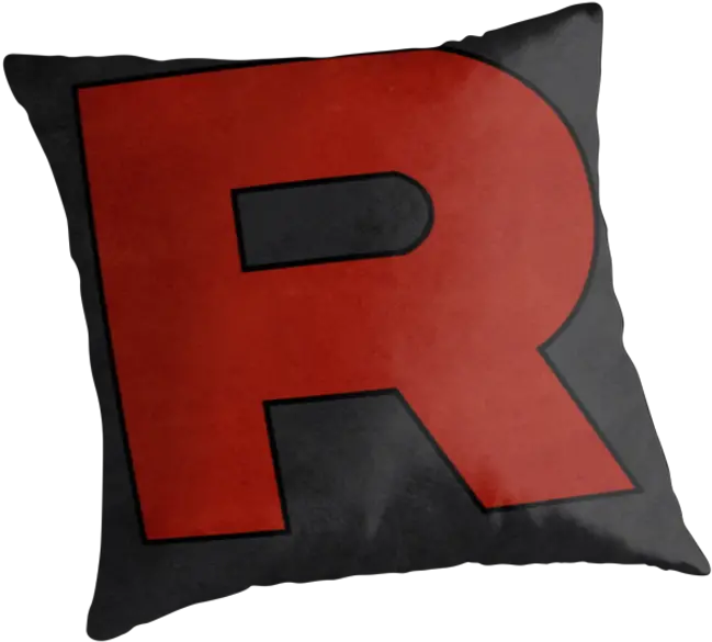 Download Team Rocket Logo Design Poster Pillow Heart No Background Png Team Rocket Logo Png