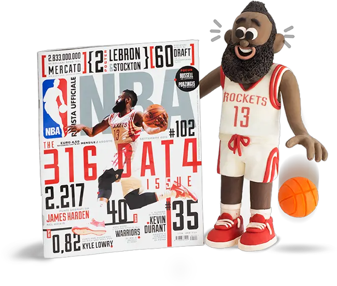James Harden X Rivista Ufficiale Nba Dribble Basketball Png James Harden Png