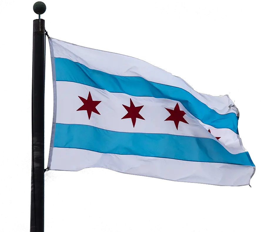 Chicago Flag Png Picture Chicago Flag On Pole Chicago Flag Png
