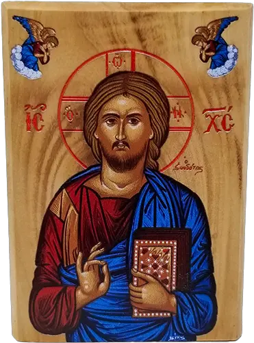 Jesus King Of The Universe Olive Wood Christian Cross Png Byzantine Icon Of Jesus