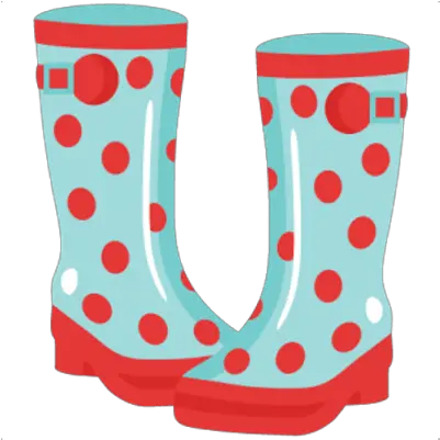 Blue Boots With Red Dots Transparent Png Stickpng Transparent Clipart Rain Boots Rain Transparent Background