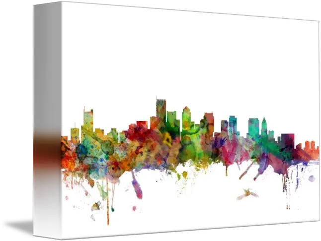 Boston Massachusetts Skyline By Michael Tompsett Boston Skyline Png Boston Skyline Silhouette Png