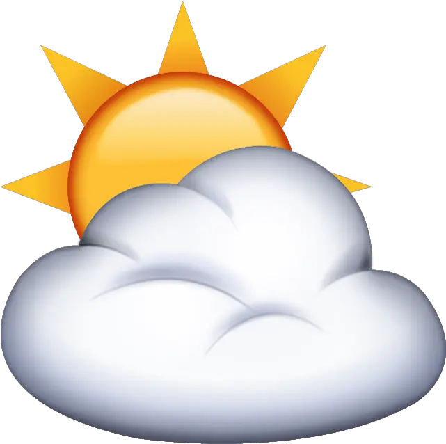 Sun Behind Cloud Banner Free Png Files Sun And Cloud Emoji Rain Emoji Png