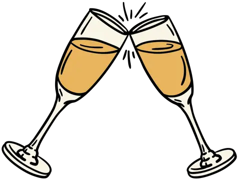 Transparent Png Svg Vector File Taça De Champanhe Desenho Png Champagne Toast Png