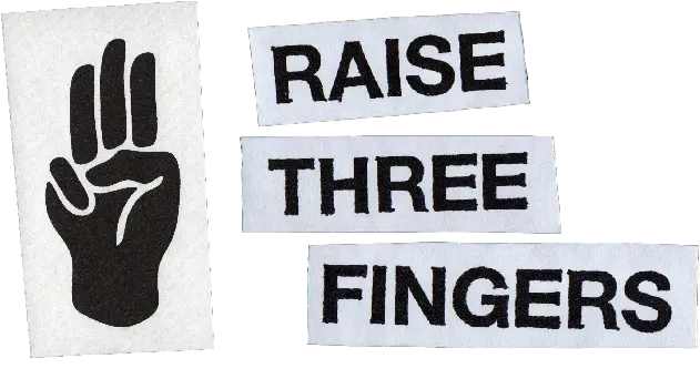Raise Three Fingers To Support Sign Language Png Creative Art Challenge Icon