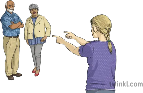 Older Couple People Time Travelling Planit Person Pointing At Other Person Png People Pointing Png