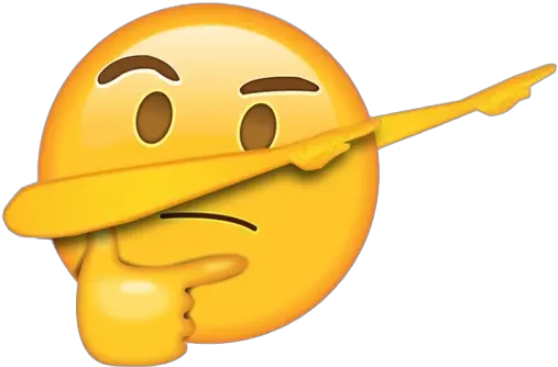 Dab Emoticon Transparent Thinking Face Emoji Png Dabbing Emoji Png