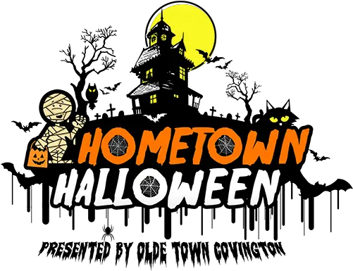 Hometown Halloween Logo Olde Town Covington Cartoon Png Halloween Logo