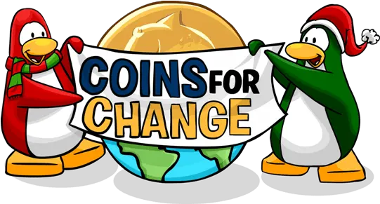 Club Penguin Players Can Donate Coins For Change Png Club Penguin Logo