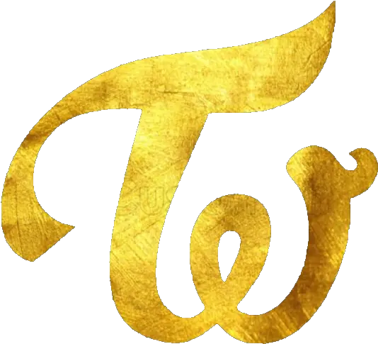 Twice Logo Goden Glitter Chaeyoung Twice Logo Gold Transparent Png Twice Logo Png