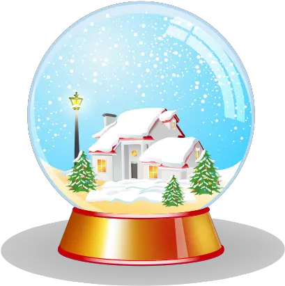 Christmas House In Magic Crystal Globe Vector Illustrations Illustration Png Globe Vector Png