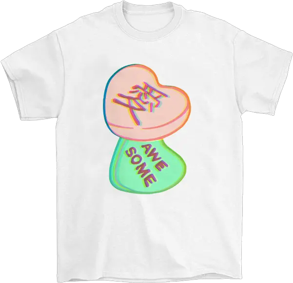 Valentine Kawaii Hearts T Short Sleeve Png Kawaii Heart Png