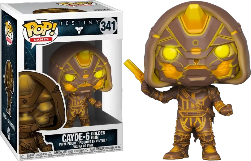 Destiny Cayde6 Golden Gun Pop Vinyl Figure Golden Gun Cayde Pop Png Destiny Ghost Png