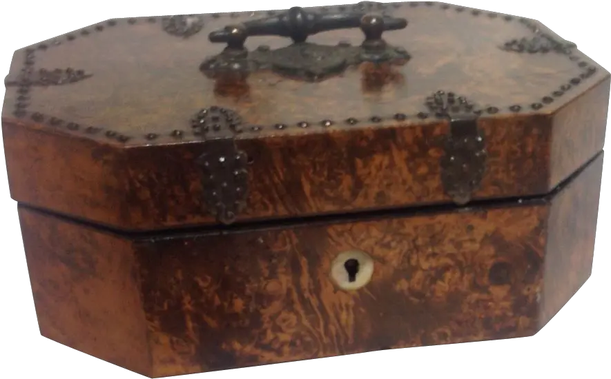 Burl Wood Box With Nail Head Trim 1860u0027s From Antiques Of Trunk Png Nail Head Png